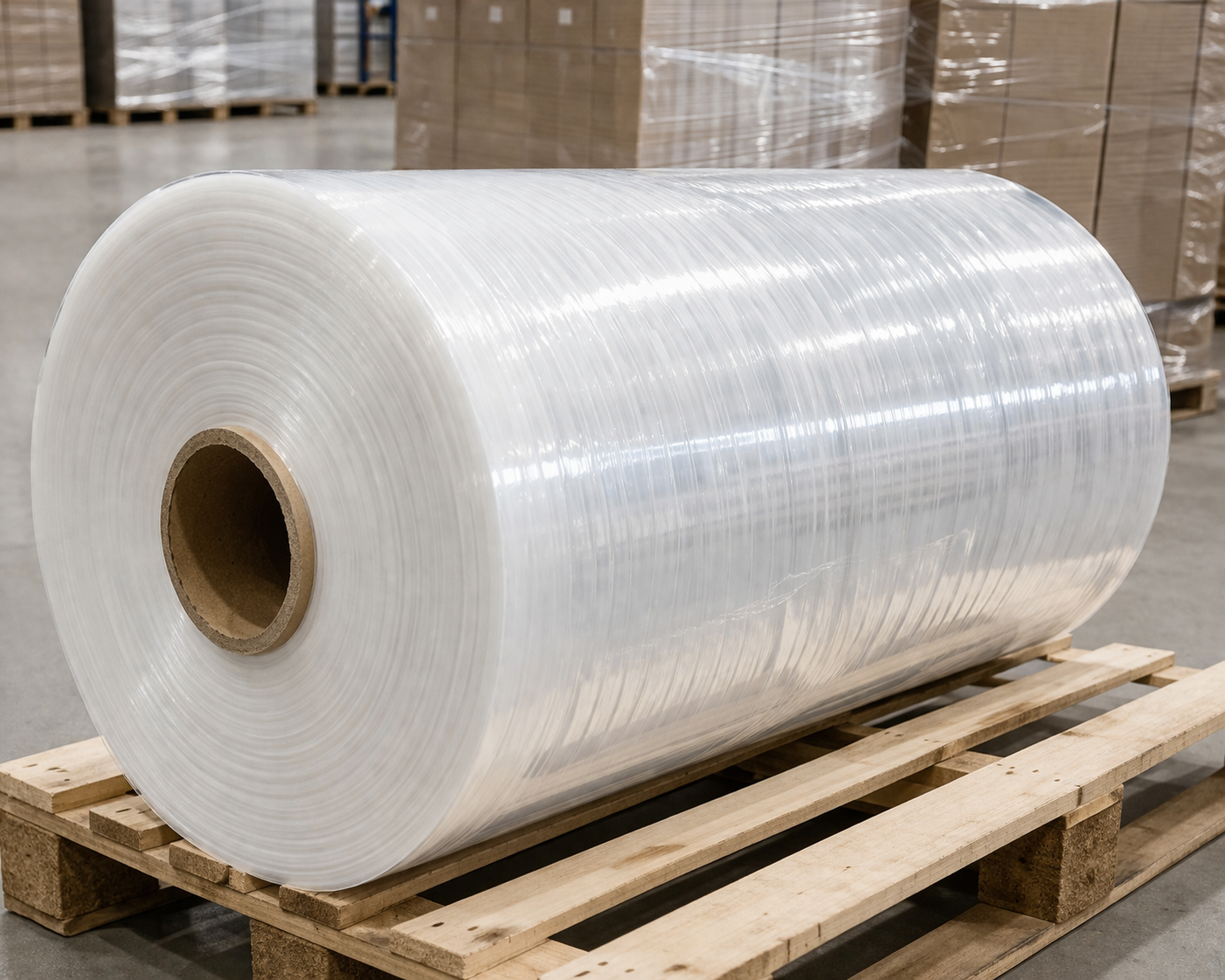 Folia stretch jumbo do konfekcji – rolka 50 kg